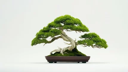 Foto auf Acrylglas Beautiful expensive bonsai tree on white background, © khoobi's ART