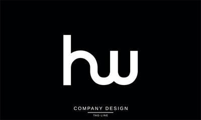 WH, HW, Abstract Letters Logo Monogram