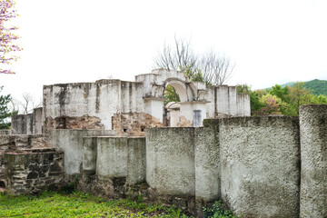 The ruins of the Golden Church in Veliki Preslav, Shumen region, Bulgaria, Europe. Built in the...
