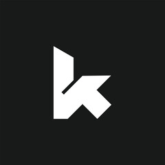 abstract letter K initial logo design template