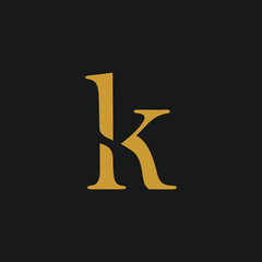abstract letter K initial logo design template