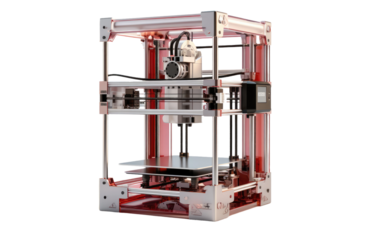 Good Looking Amazing 3D Printer on White or PNG Transparent Background.