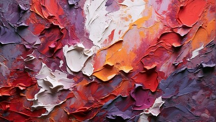 abstract acrylic red-purple paint texture - obrazy, fototapety, plakaty