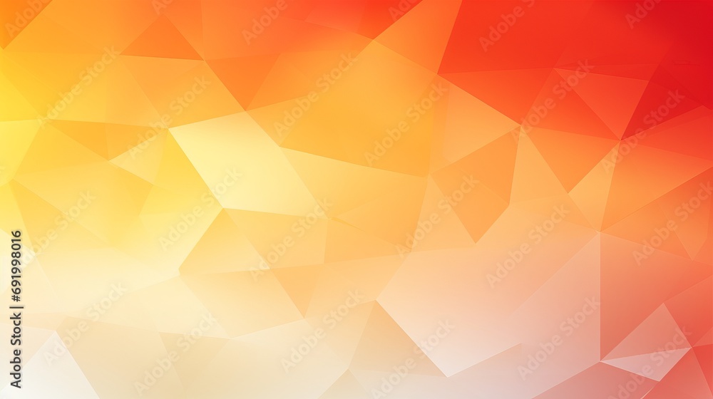 Poster vibrant geometric abstract: yellow-orange-red design with triangles, squares, and lines. modern, fut