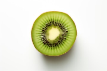 Half kiwi isolated on a white background
