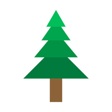 Christmas tree 9. Vector image. Graphic resource