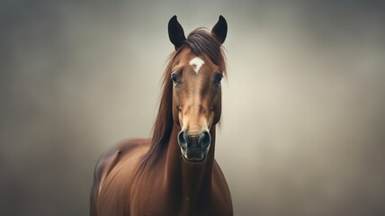 Horse, Minimalistic Professional Portrait, Generative AI	
