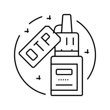 Over The Counter Meds Pharmacist Line Icon Vector. Over The Counter Meds Pharmacist Sign. Isolated Contour Symbol Black Illustration