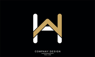 WH, HW, Abstract Letters Logo Monogram