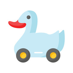 Check this carefully designed icon of duck toy, children playthings