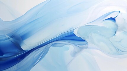 blue and white abstract swirled art background. generative AI illustration.	