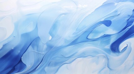 blue and white abstract swirled art background. generative AI illustration.	