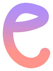 small letter alphabet gradient