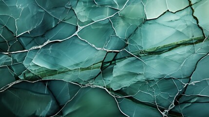 A mesmerizing portrayal of the fragility of nature, captured in the intricate web of cracks etched upon a piece of shattered glass, resembling a delicate reflection of rippling water