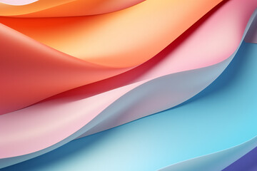 Abstract colorful levitating paper sheets, Fashion wallpaper, Pastel Colorful holographic Swatches Background