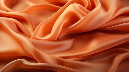Obraz premium Soft peach silk fabric glimmers in the light, inviting touch and inspiring thoughts of elegant clothing