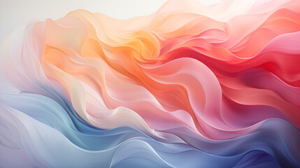 Obraz premium Soothing Silk Textures: Pastel Movements in a Delicate Dance. Generative AI.