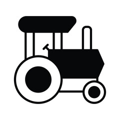 An amazing icon of tractor toy in trendy design style, ready for premium use