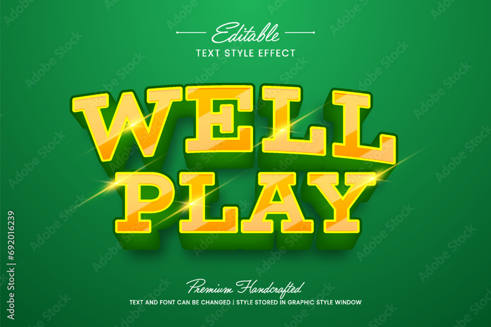 Poster shiny bold title vector graphic style on gradient background. editable vector 3d text effect.
