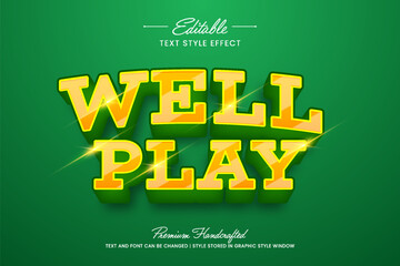 Naklejka premium Shiny bold title vector graphic style on gradient background. Editable vector 3D text effect.