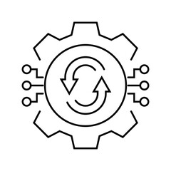 change management analyst line icon vector. change management analyst sign. isolated contour symbol black illustration