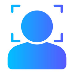 face scanner gradient icon