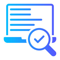 Fototapeta premium laptop gradient icon