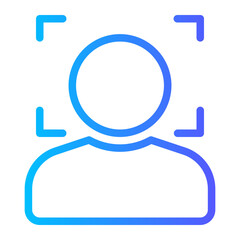 face scanner gradient icon