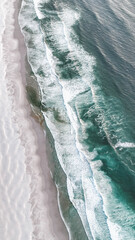 Noordhoek Beach Blue Ocean Waves Drone Shot Aerial View South Africa Travel 