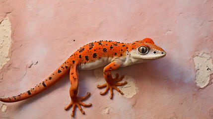 Obraz premium close up of a gecko on a colorful background