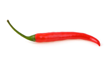 Red chili peppers isolated on white background