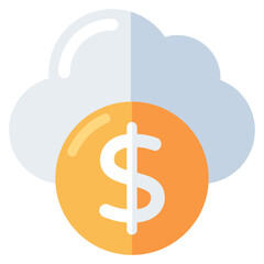 An editable design icon of dollar coin