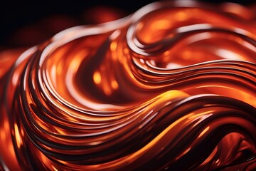 Red and black line swirl abstract background