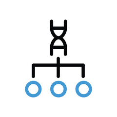 Genetics icon vector stock illustration