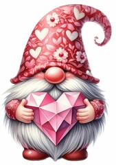 gnome with heart-shape jewel
