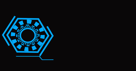 Blue-colored futuristic lower third in the high resolution. Element of hud interface. Lower Third for a title, TV news, information call box bars, and news channels. Modern information.