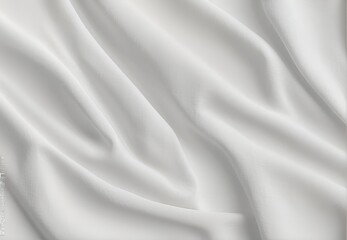 Naklejka premium white fabric background. White silk fabric texture. white satin fabric as background. Texture of white silk fabric.