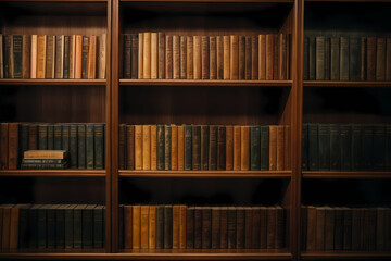 books on the shelves in a library