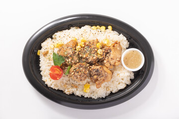 グリルチキンのガーリックライス弁当