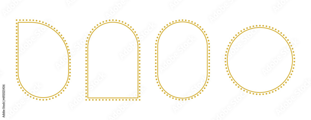 Canvas Prints simple golden borders collection – set of minimalist gold frames