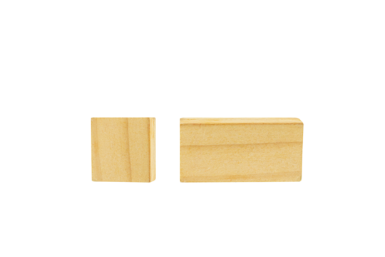 Wooden block for conceptual design. Education game. Isolated on a white background.PNG	