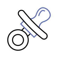 Grab this beautifully designed icon of pacifier, nipple vector design