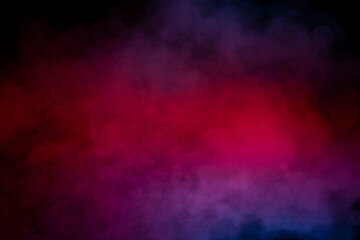 Purple and blue steam on a black background.