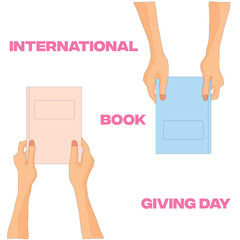 Vector illustration on the theme of international book donation day