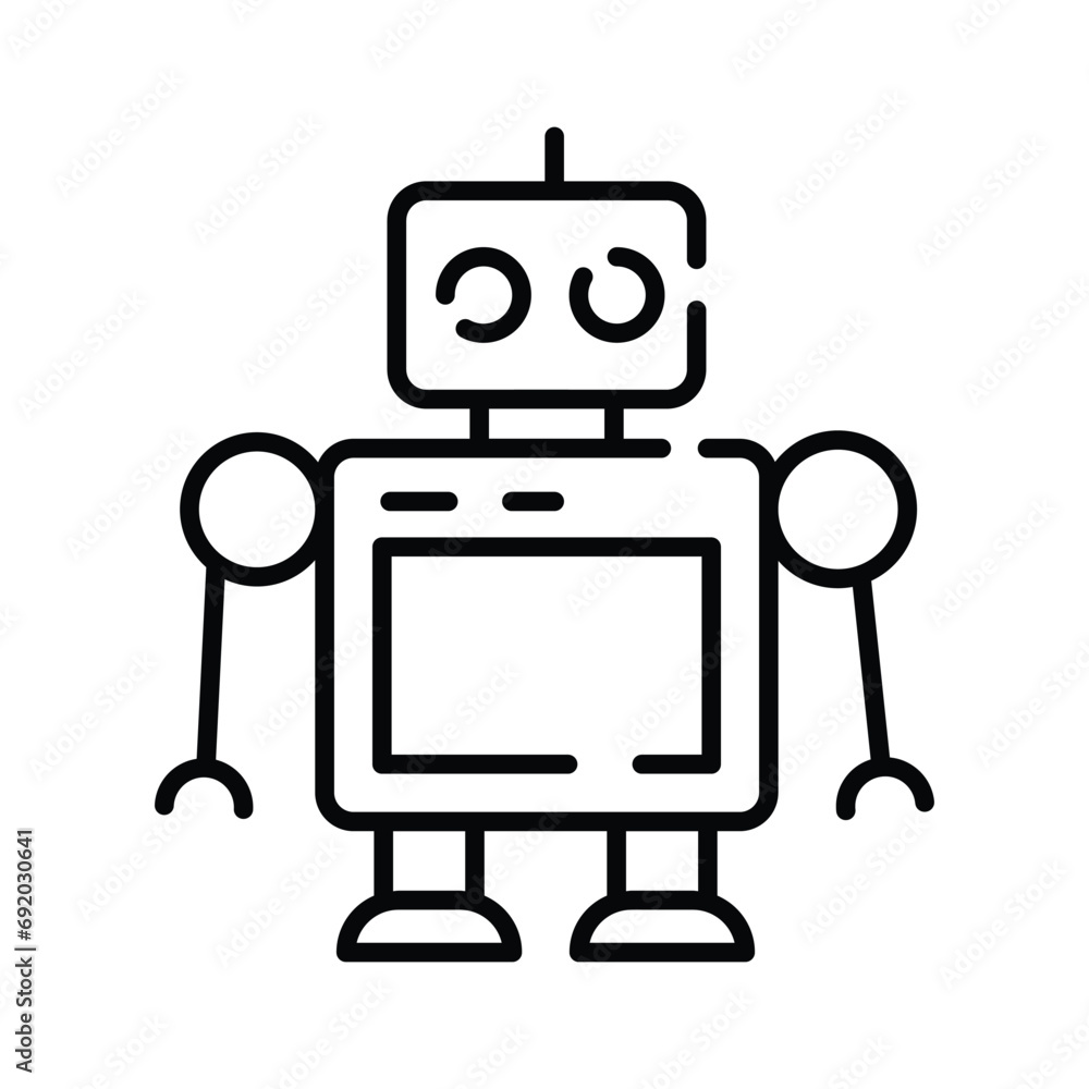 Wall mural Premium icon of robot toy vector in modern design style