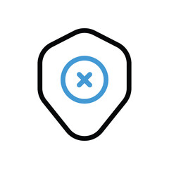 Obraz premium Shield icon vector stock illustration