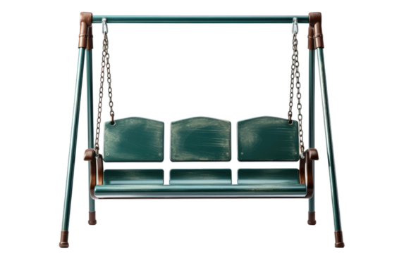 Fascinating Park Swing Set with Multiple on White or PNG Transparent Background.