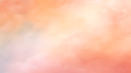 Abstract colorful pastel gradient peach fuzz watercolor. color of the year 2024