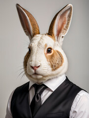 Rabbit in a business suit