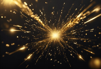 Gold dust sparkle particle cloud abstract background